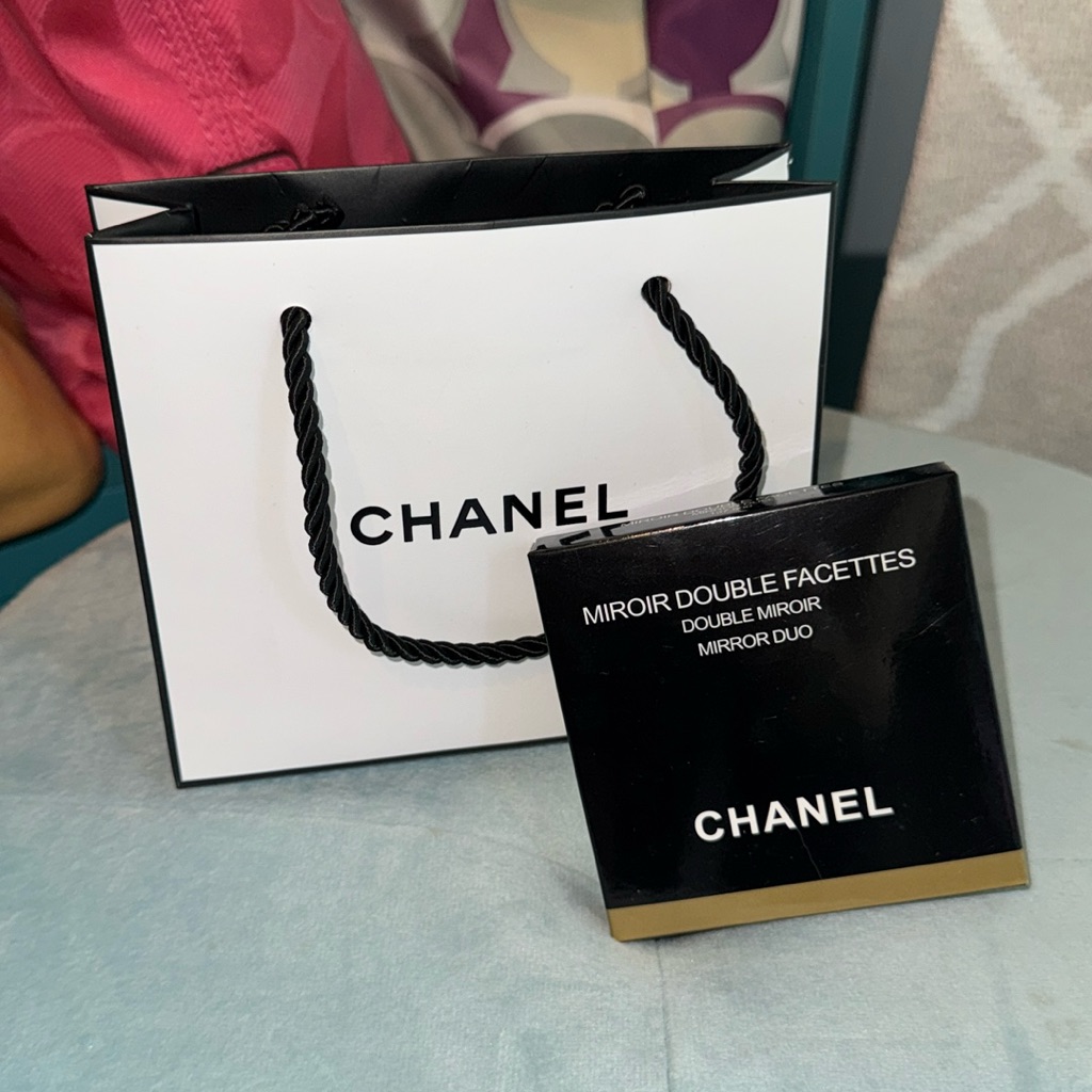 #12 Chanel Gift Bag & Double Mirror In Black